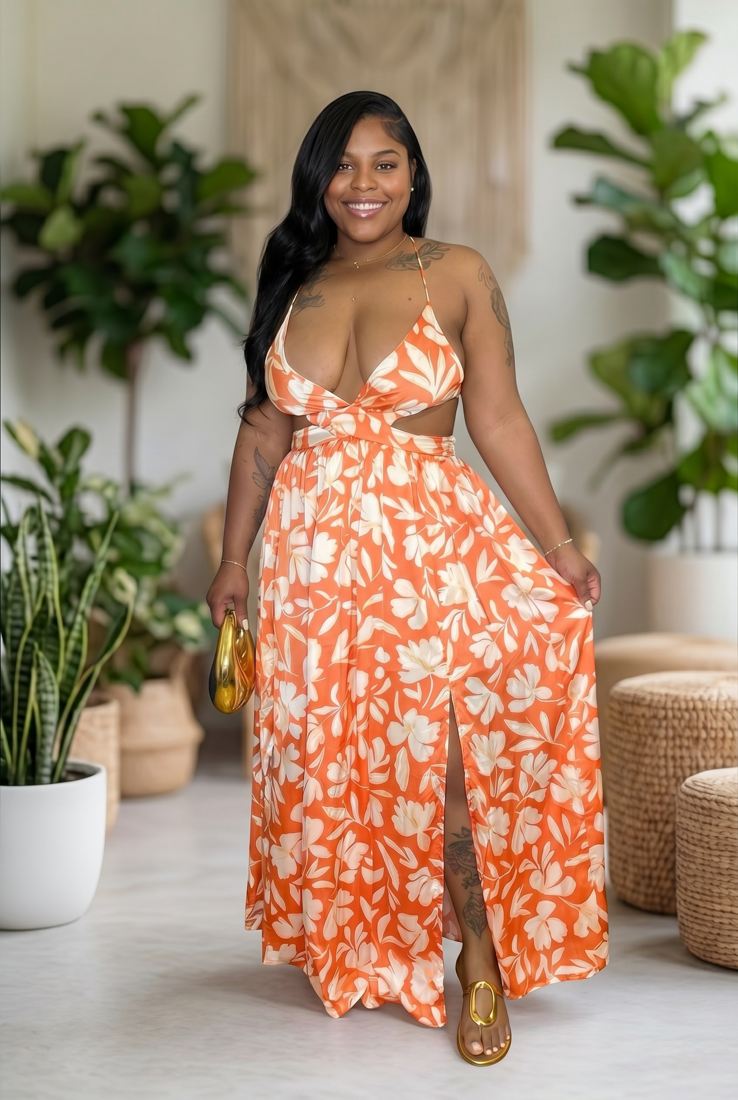 “Magnolia Muse” Maxi (Orange)