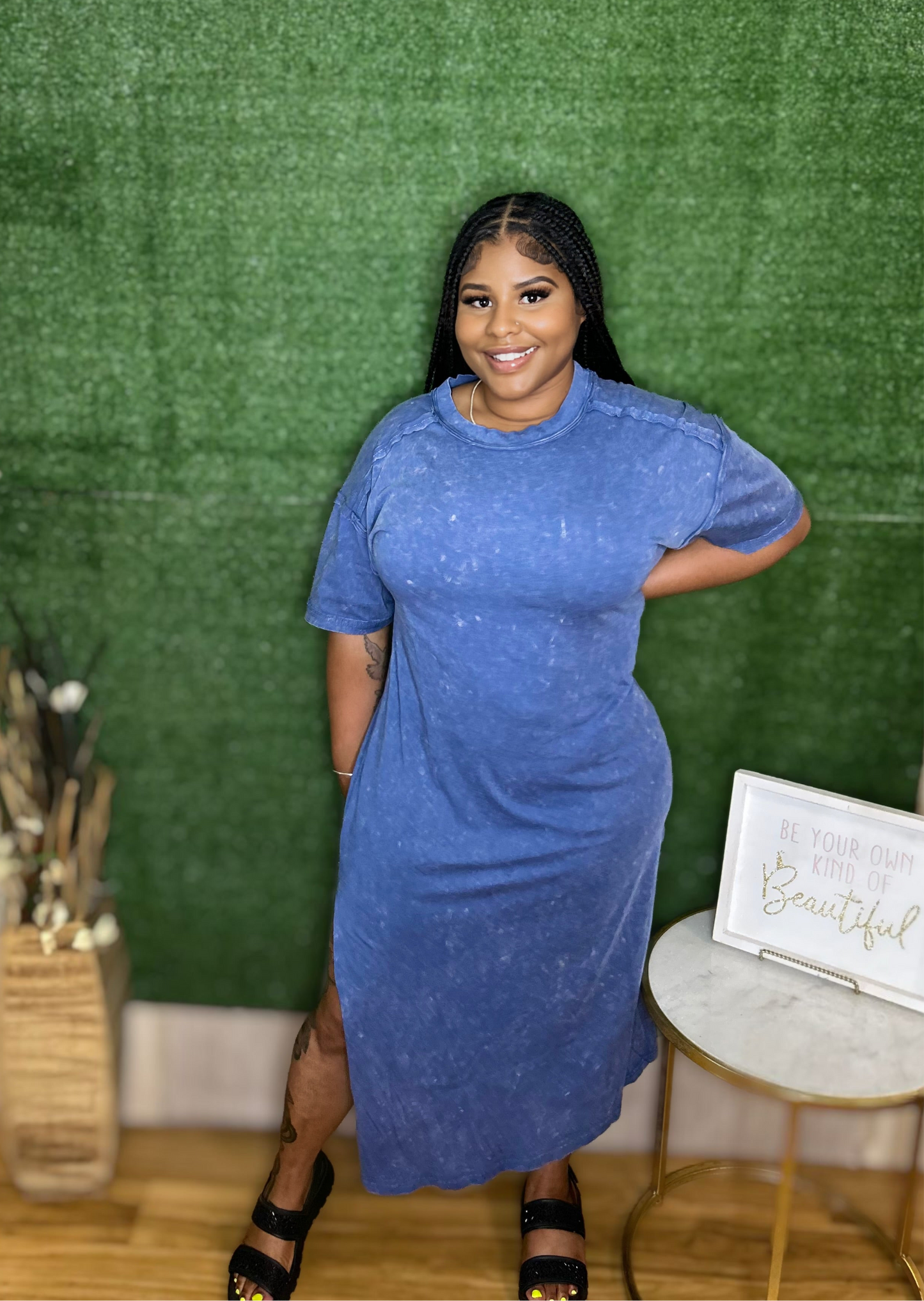 “Easy Days” Long Dress (Blue) restock