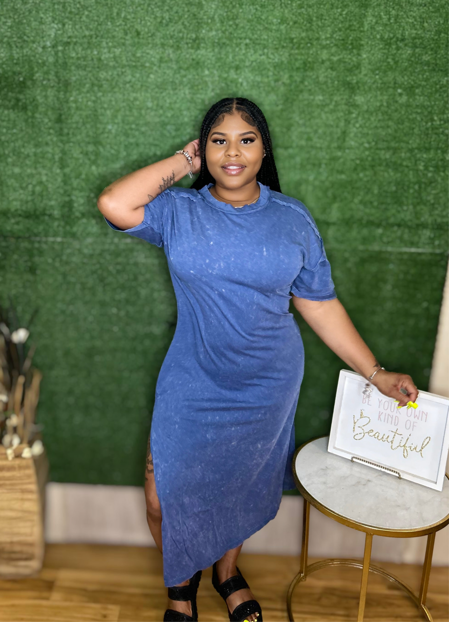 “Easy Days” Long Dress (Blue) restock