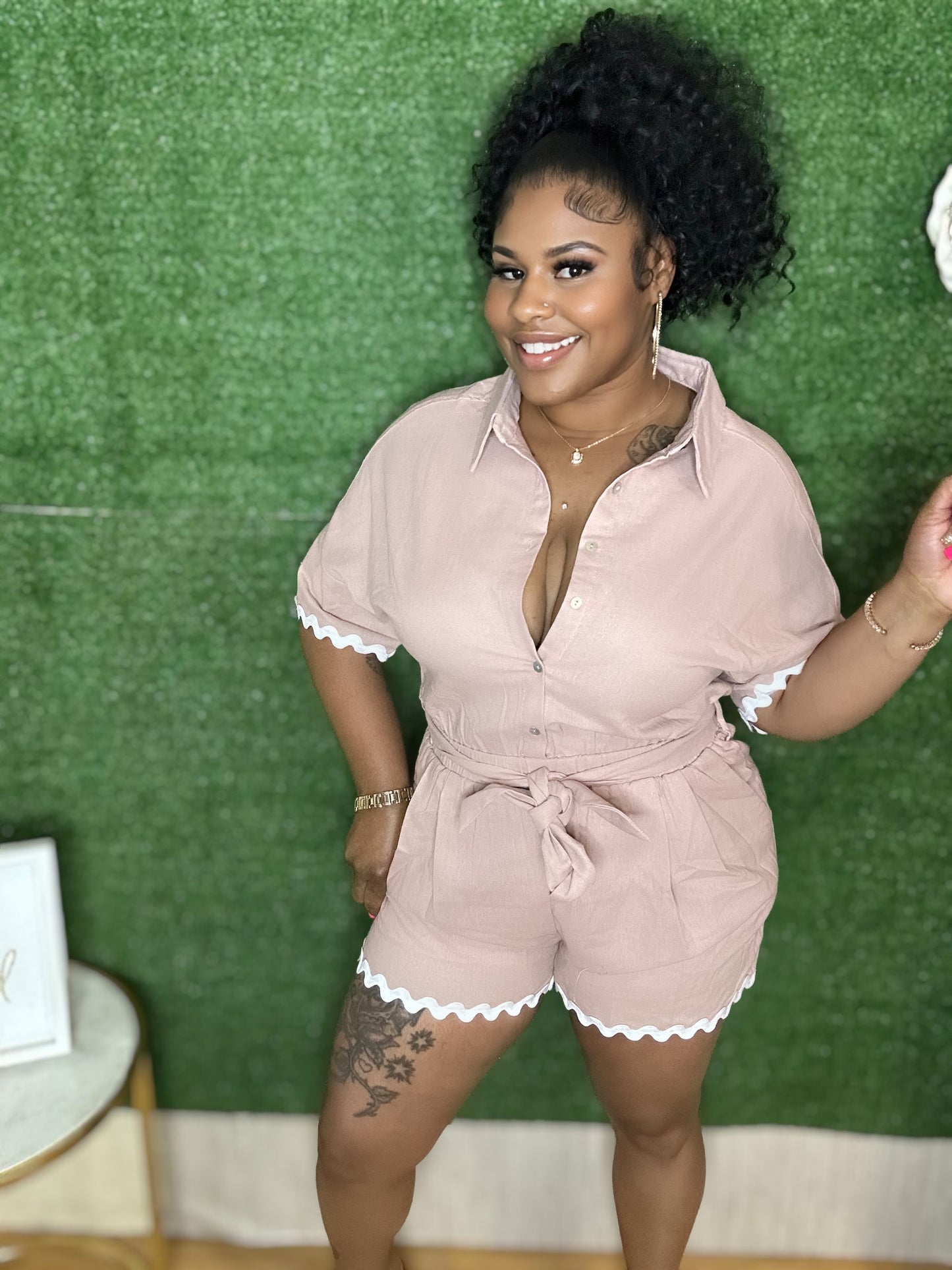 The “Soft Girl” Romper (Blush)