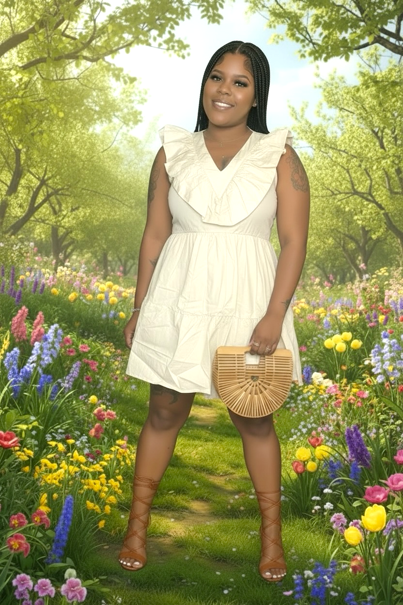 Jasmine Blossom Dress(Cream)