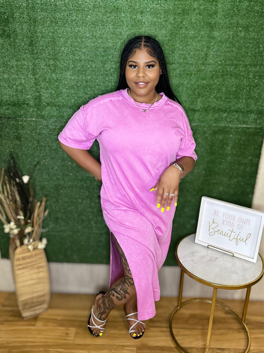 “Easy Days” Long Dress (Orchid) restock