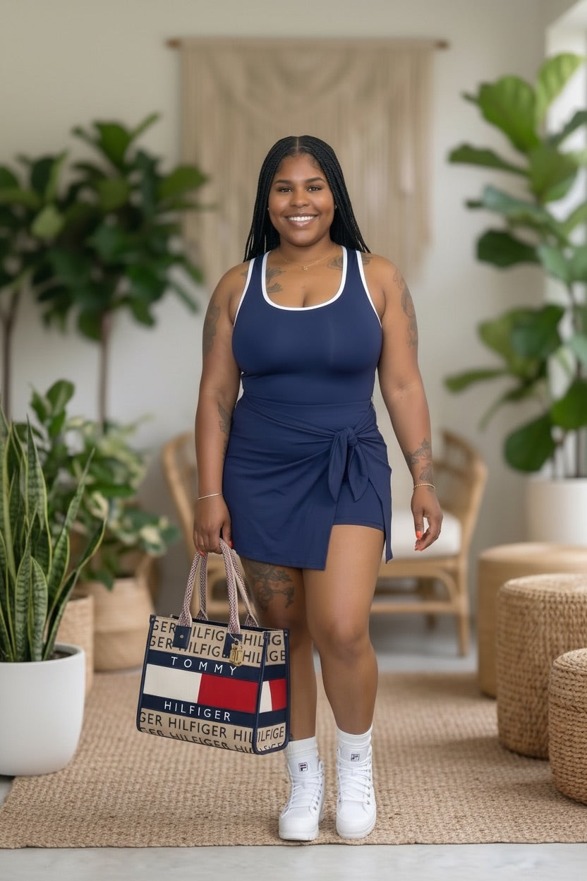 “Game On” tennis skort dress