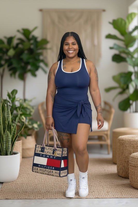 “Game On” tennis skort dress