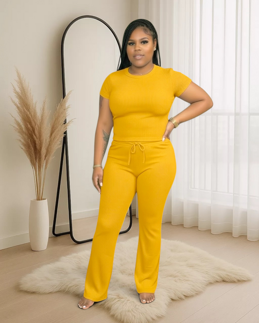 Golden Hour Soft Ribbed Set