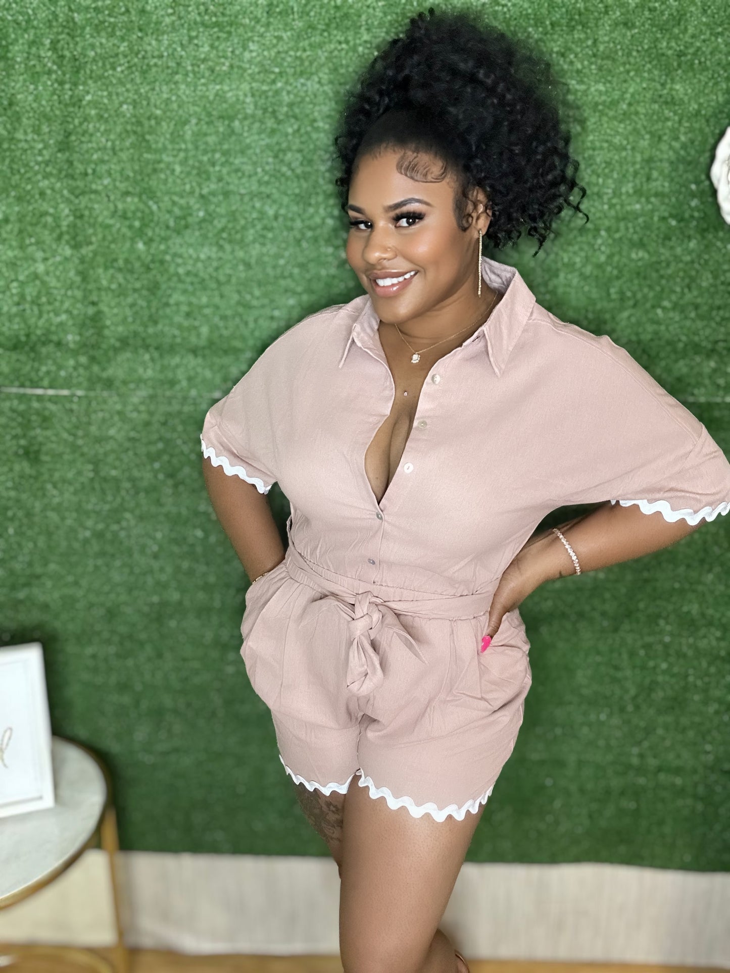 The “Soft Girl” Romper (Blush)