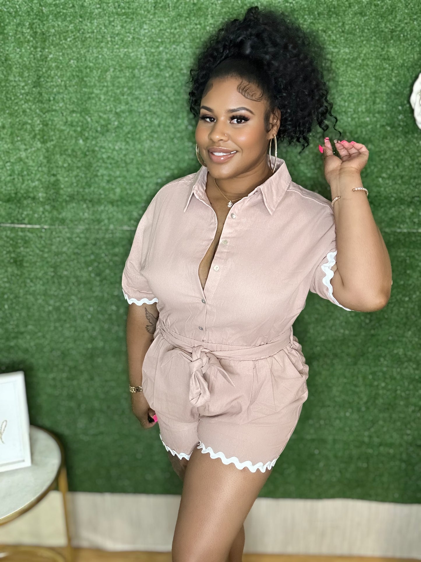 The “Soft Girl” Romper (Blush)